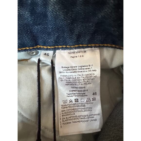 NWOT Men's Bottega Veneta Slim Denim Jeans in Medium Wash size 46 Quiet Luxury - Picture 5 of 6